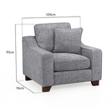 Plush Fabric Armchair - Nebraska