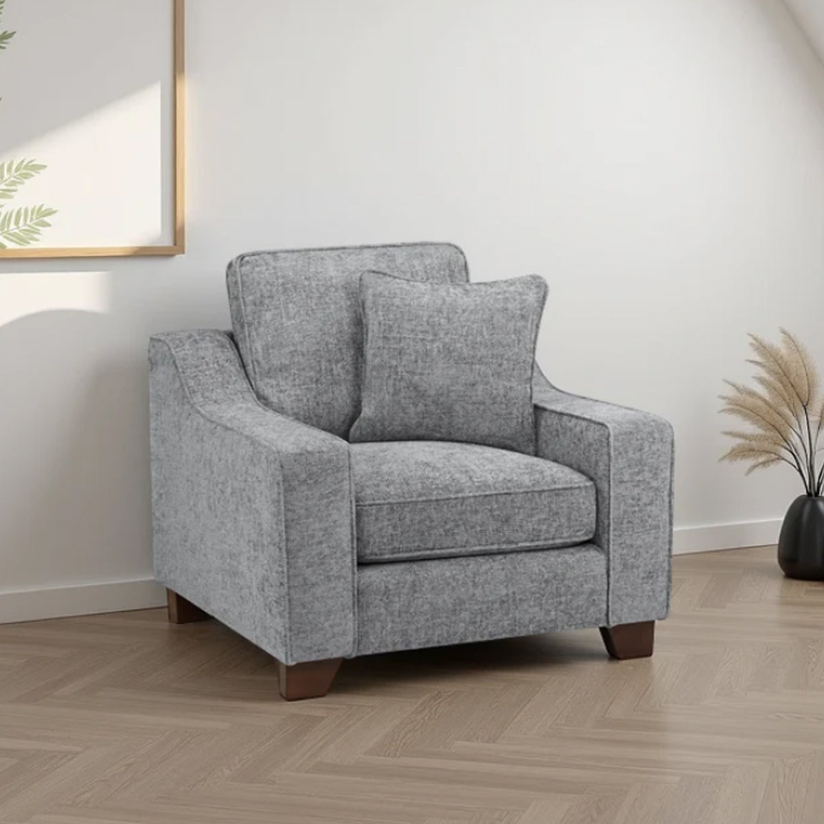 Plush Fabric Armchair - Nebraska