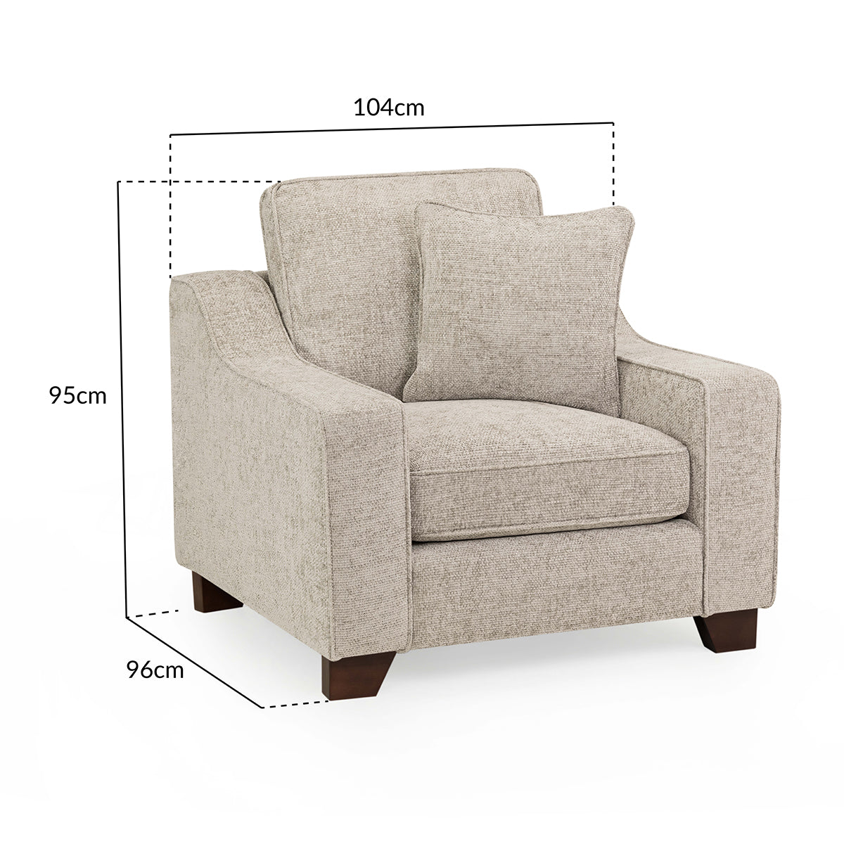 Plush Fabric Armchair - Nebraska