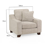 Plush Fabric Armchair - Nebraska