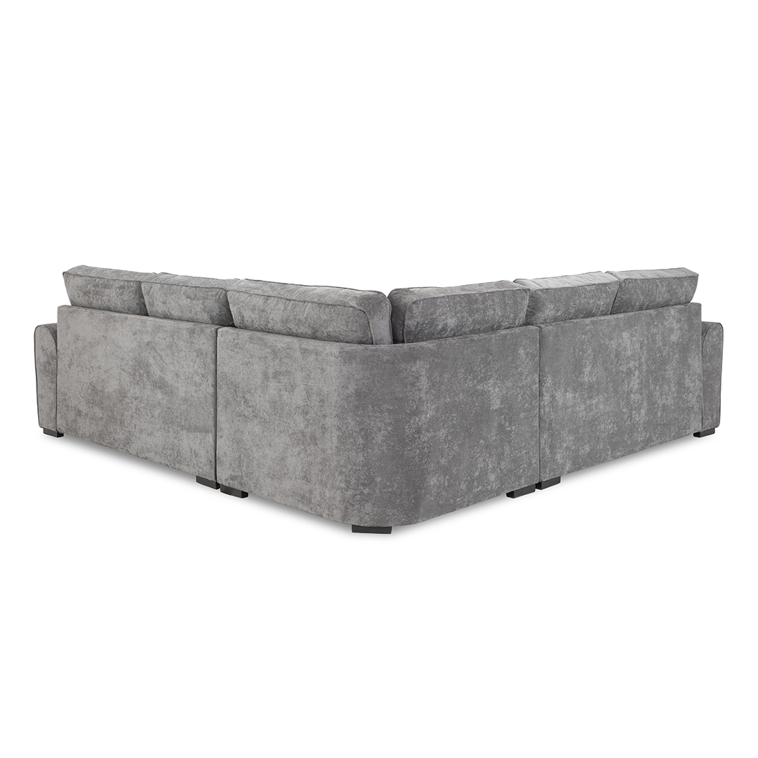 Plush Fabric Corner Sofa Large - Maxwell