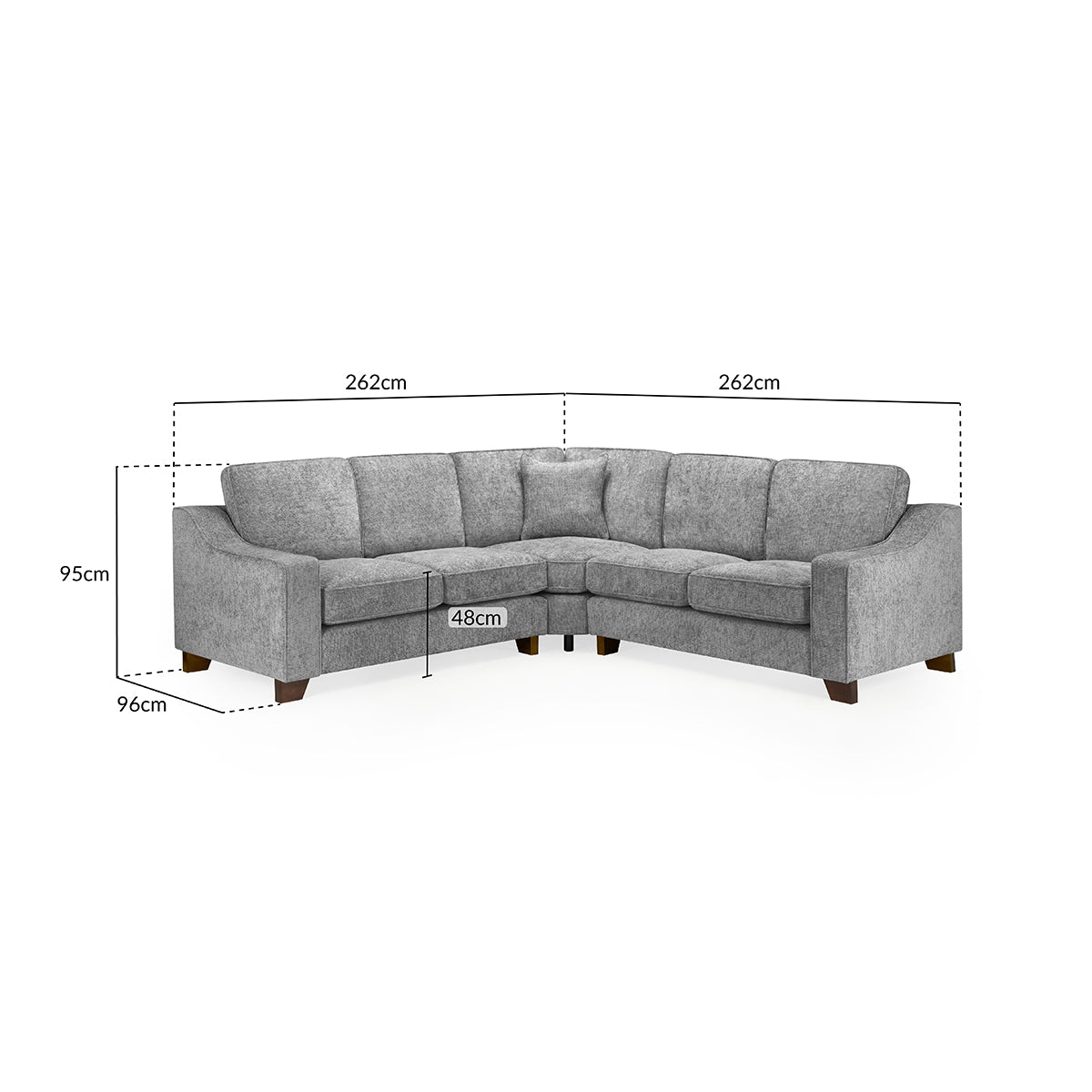 Plush Fabric Corner Sofa Large - Nebraska