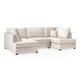 Plush Fabric Corner Sofa in U Shape - Carnaby