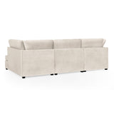 Plush Fabric Corner Sofa in U Shape - Carnaby