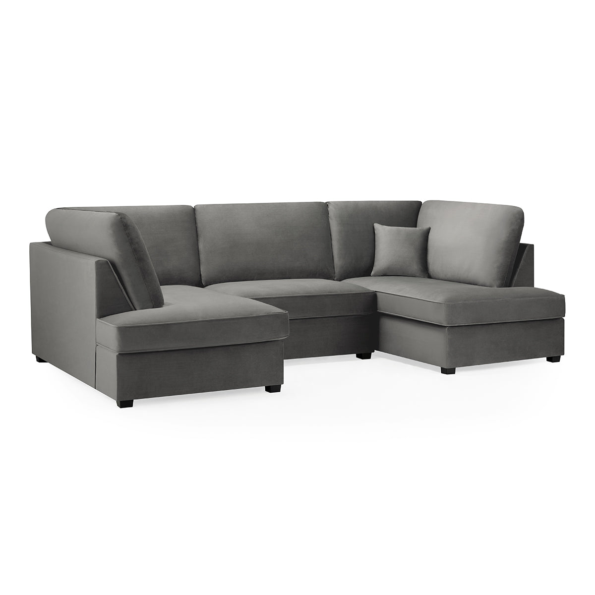 Plush Fabric Corner Sofa in U Shape - Carnaby