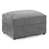 Plush Fabric Footstool - Maxwell