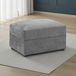 Plush Fabric Footstool - Maxwell