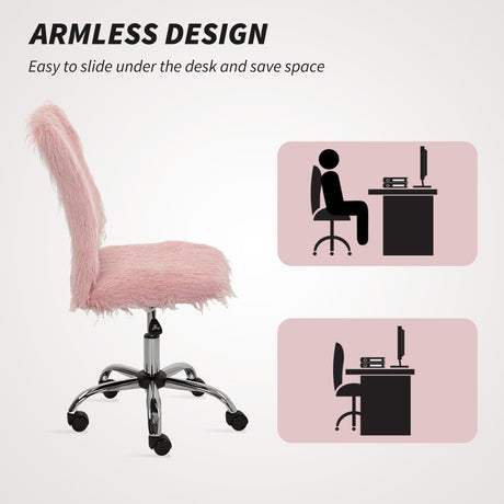 Plush Fabric Home And Office Chair 43cm Wide - Velmora