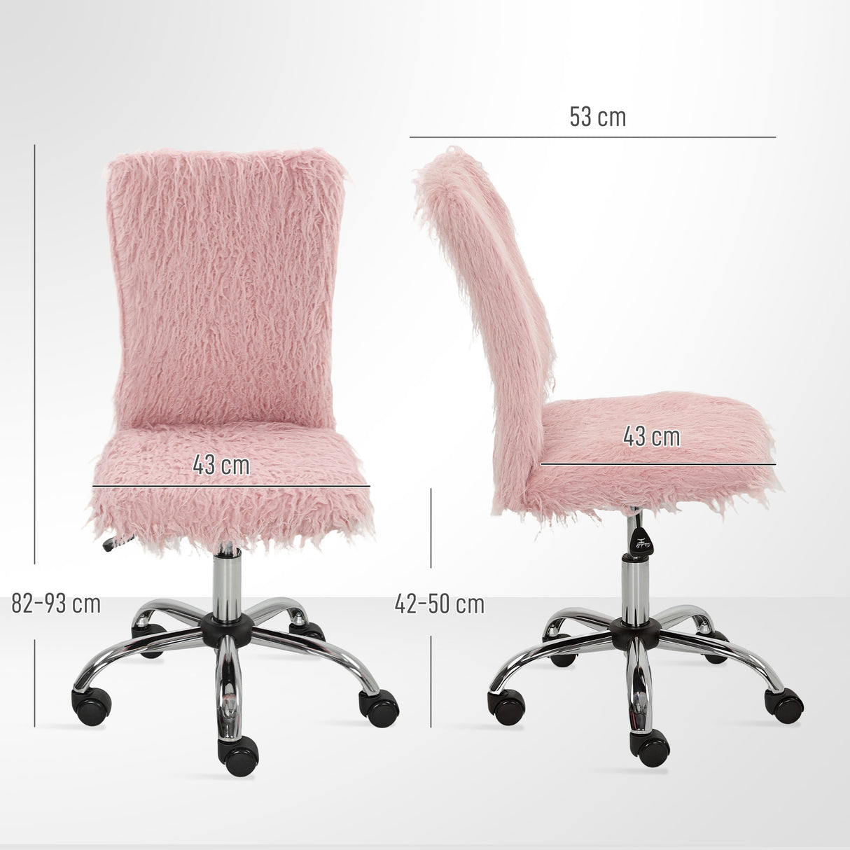 Plush Fabric Home And Office Chair 43cm Wide - Velmora