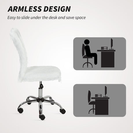 Plush Fabric Home And Office Chair 43cm Wide - Velmora