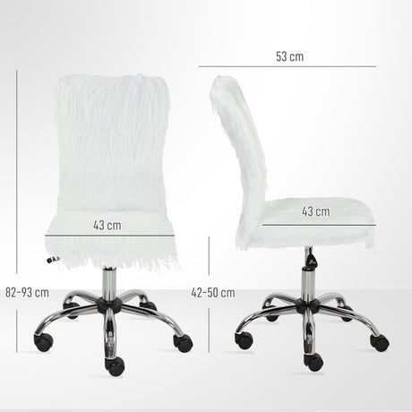 Plush Fabric Home And Office Chair 43cm Wide - Velmora