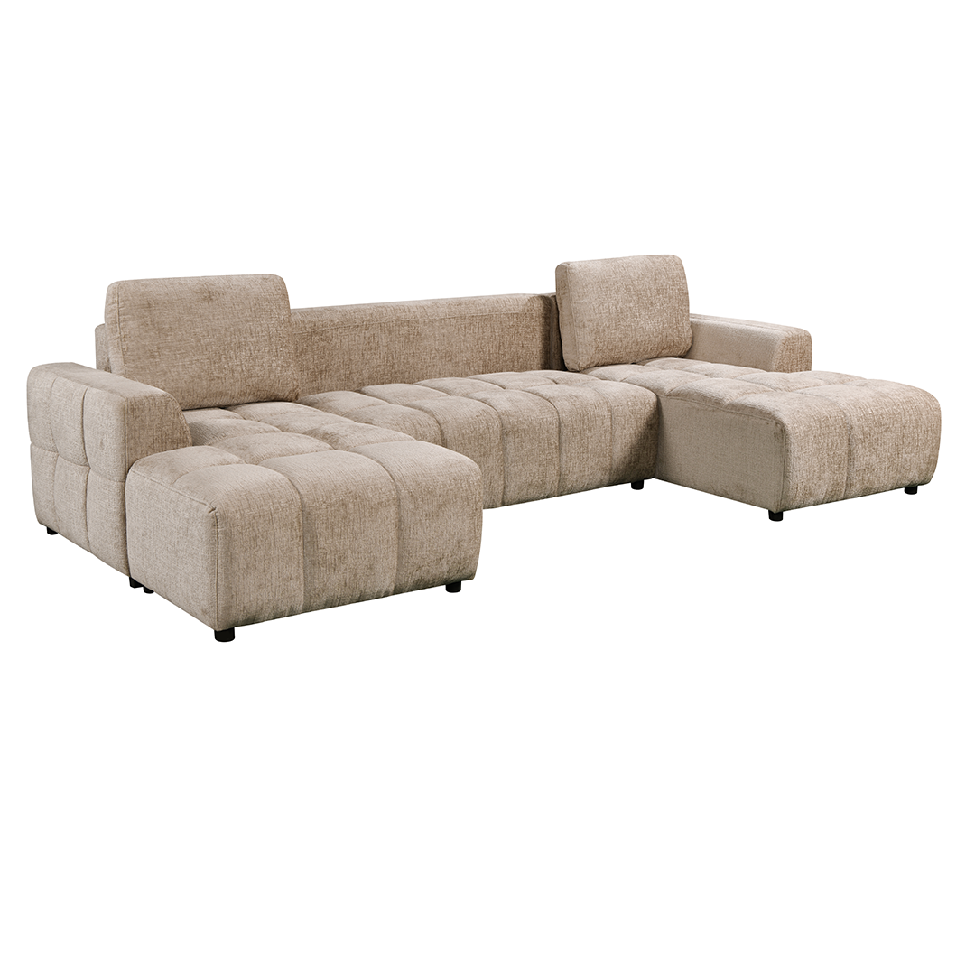 Plush Fabric Luxury Sofa Bed U Shape Corner - Shanghai