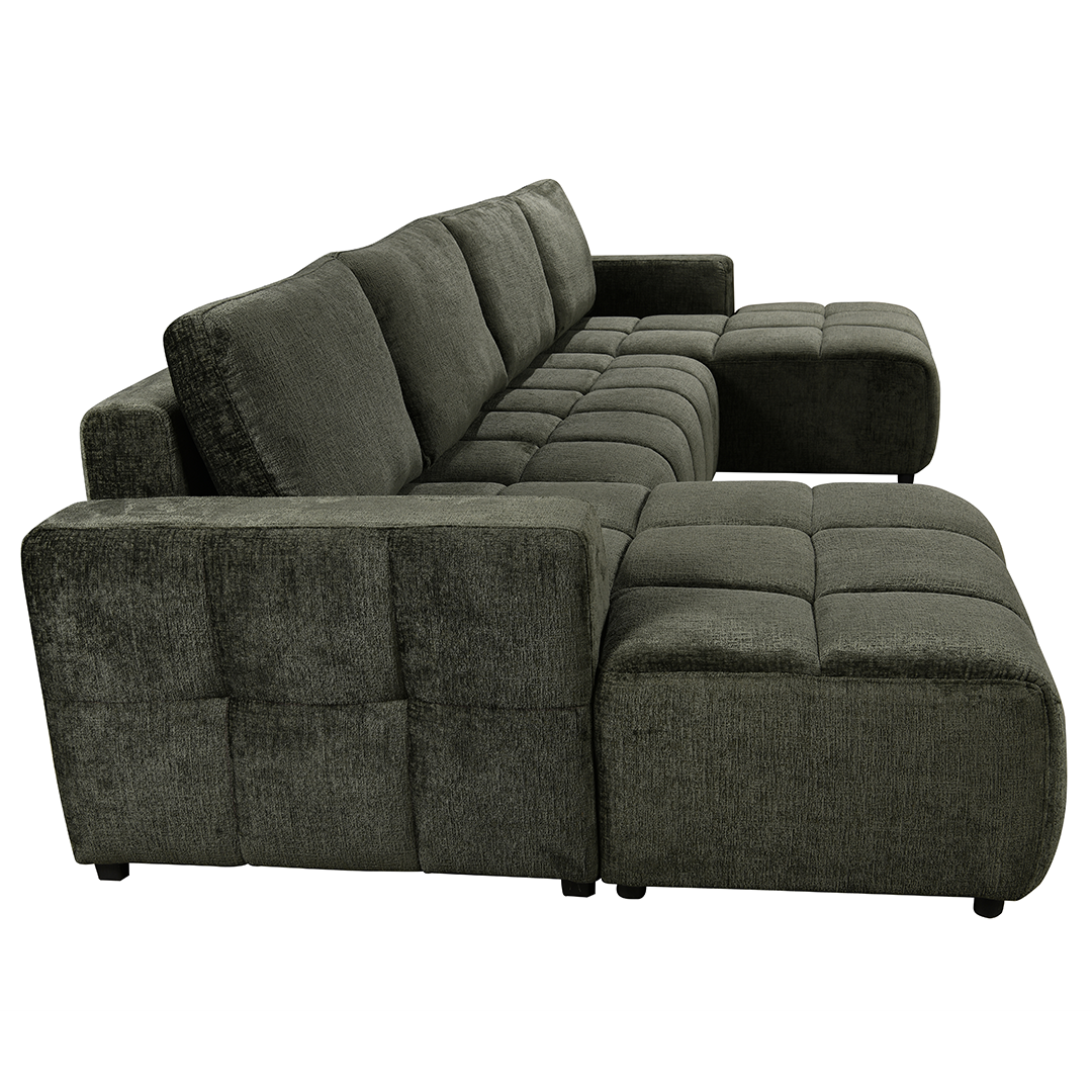 Plush Fabric Luxury Sofa Bed U Shape Corner - Shanghai