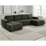 Plush Fabric Luxury Sofa Bed U Shape Corner - Shanghai