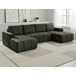 Plush Fabric Luxury Sofa Bed U Shape Corner - Shanghai