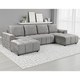 Plush Fabric Luxury Sofa Bed U Shape Corner - Shanghai