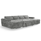 Plush Fabric Sofa Bed U Shape Corner - Alaya