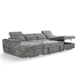 Plush Fabric Sofa Bed U Shape Corner - Alaya
