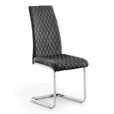 Plush Velvet Cantilever Dining Chairs in Set Of 4 - Calabria