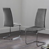 Plush Velvet Cantilever Dining Chairs in Set Of 4 - Calabria
