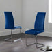 Plush Velvet Cantilever Dining Chairs in Set Of 4 - Calabria