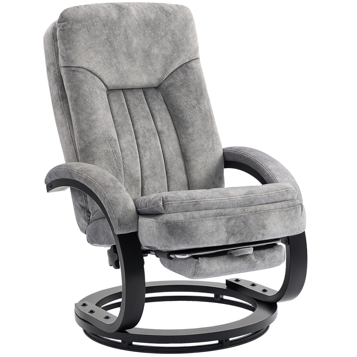 Plush Velvet Recliner Chair 68cm Wide With Footrest - Velmora