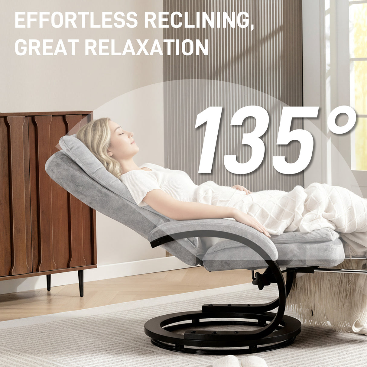Plush Velvet Recliner Chair 68cm Wide With Footrest - Velmora