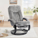 Plush Velvet Recliner Chair 68cm Wide With Footrest - Velmora