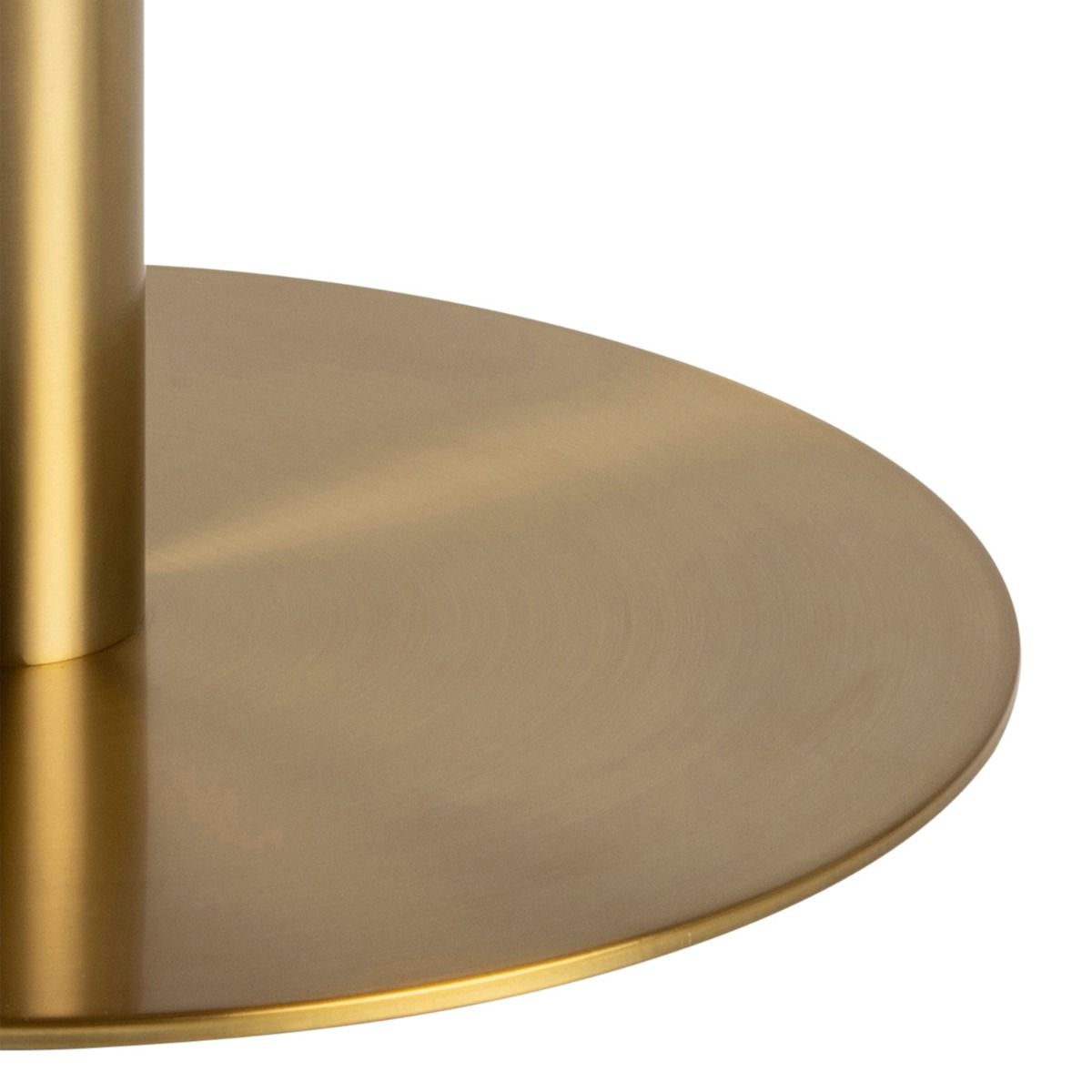 Polished Marble Coffee Table Round With Gold Base - Corby