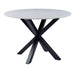 Polished Marble Dining Table for 4 People 110cm Wide Round - Heaven
