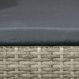 Poly Rattan 2 Seater Garden Chair With Middle Table - Velmora