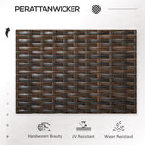 Poly Rattan 2 Seater Garden Chair With Middle Table - Velmora