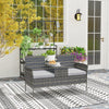 Poly Rattan 2 Seater Garden Chair With Middle Table - Velmora