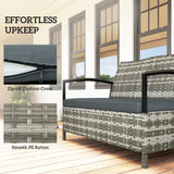 Poly Rattan 125L Storage 2 Seater Garden Bench - Velmora