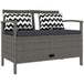 Poly Rattan 160L Storage 2 Seater Garden Bench - Velmora