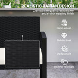 Poly Rattan 2 Seater Garden Bench - Velmora
