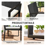 Poly Rattan 2 Seater Garden Bench - Velmora