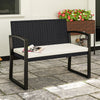 Poly Rattan 2 Seater Garden Bench - Velmora
