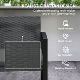 Poly Rattan 2 Seater Garden Bench - Velmora