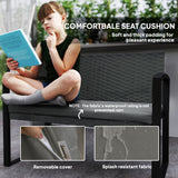 Poly Rattan 2 Seater Garden Bench - Velmora