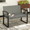 Poly Rattan 2 Seater Garden Bench - Velmora
