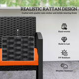 Poly Rattan 2 Seater Garden Bench - Velmora