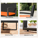 Poly Rattan 2 Seater Garden Bench - Velmora