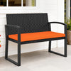 Poly Rattan 2 Seater Garden Bench - Velmora