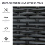 Poly Rattan 2 Seater Garden Bench With Backrest and Armrests for Patio - Velmora