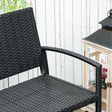 Poly Rattan 2 Seater Garden Bench With Backrest and Armrests for Patio - Velmora