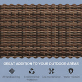 Poly Rattan 2 Seater Garden Bench With Backrest and Armrests for Patio - Velmora