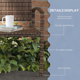 Poly Rattan 2 Seater Garden Bench With Backrest and Armrests for Patio - Velmora
