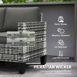 Poly Rattan 2 Seater Outdoor Garden Sofa - Velmora