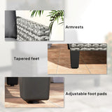 Poly Rattan 2 Seater Outdoor Garden Sofa - Velmora